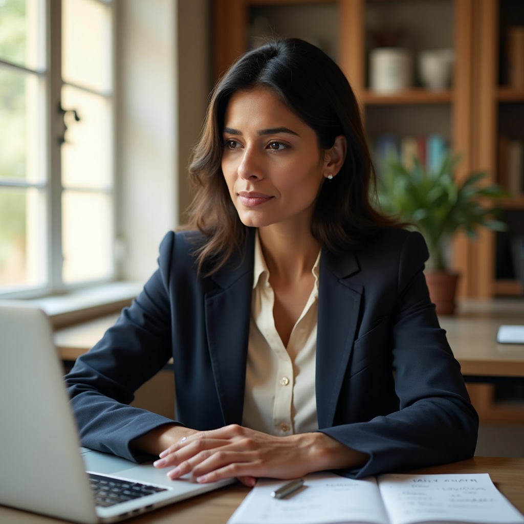 Freelancer participating in a structured accountability session from a home office in Ireland